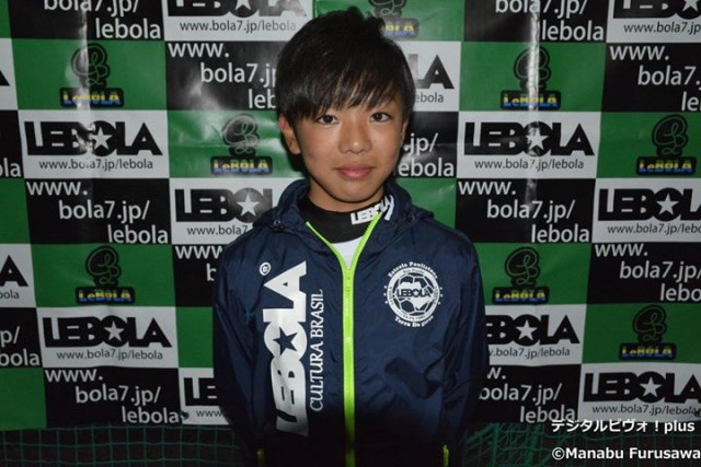 中川ルキさん（中学１年生・ZION FOOTBALL CLUBジュニアユース所属 LEBOLAのサポートプレイヤー）